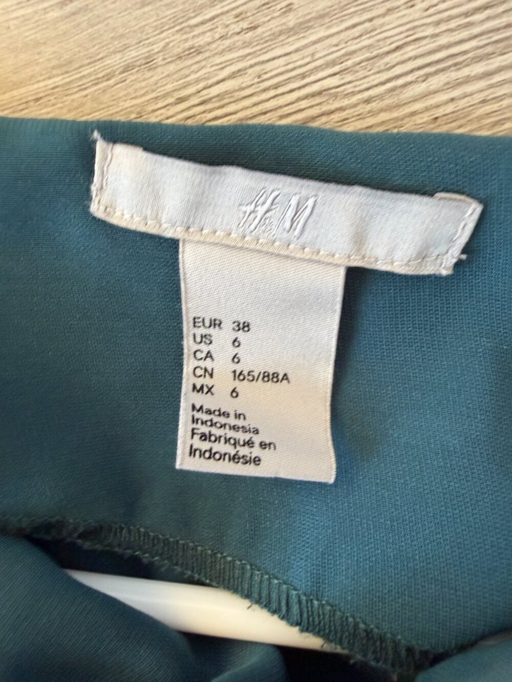 H&M Teal Shift Dress 3/4 Sleeve Boat Neck Career Dress Size 6 - Picture 5 of 11